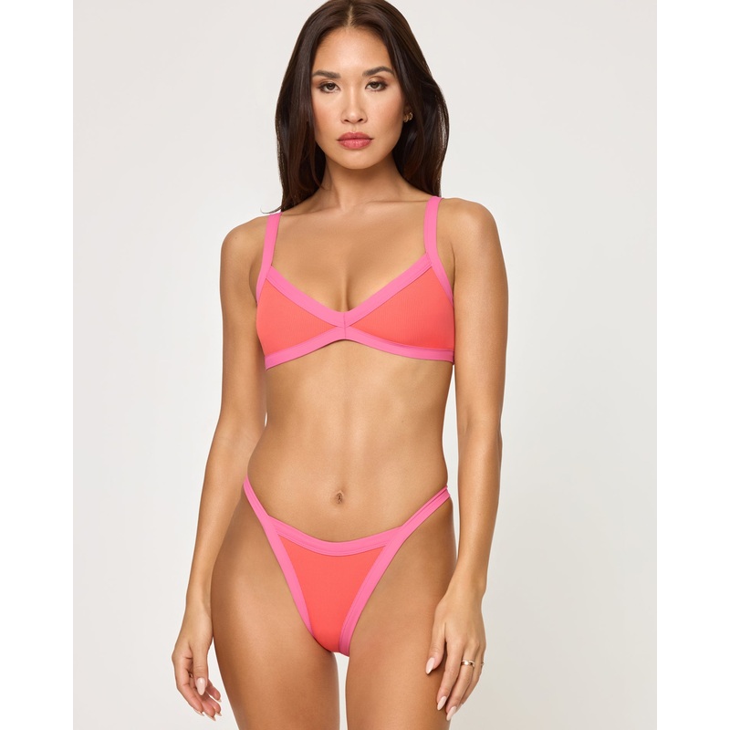 Taylor Bikini Top - Grapefruit-Bubblegum Pink