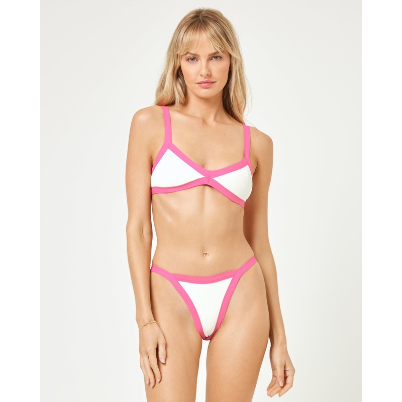 Taylor Bikini Top - Bubblegum Pink-Cream