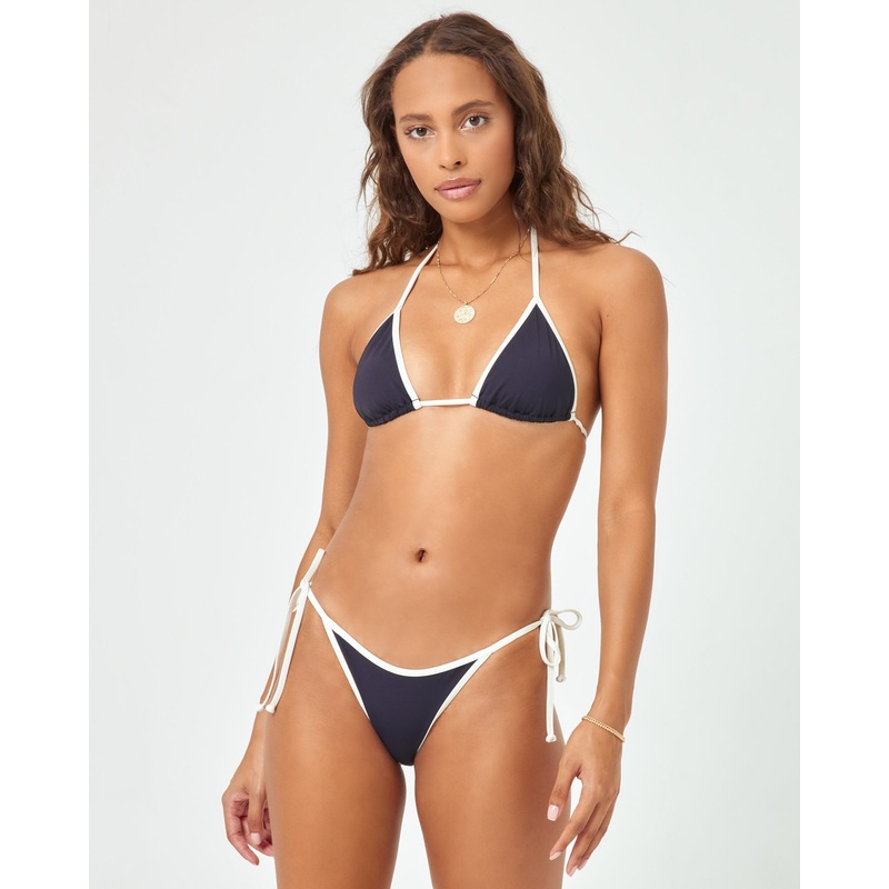 Aspen Bikini Top - Black-Cream