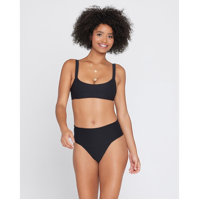 Eco Chic Repreve Jess Bikini Top - Black