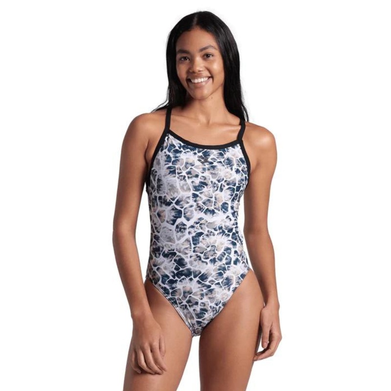 Arena Earth XCross Back Swimsuit - Black/Multi