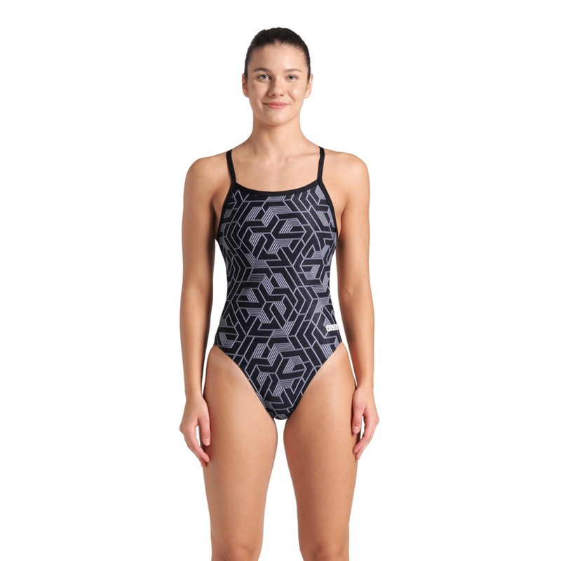 Arena Escape Challenge Back Swimsuit - Black Team
