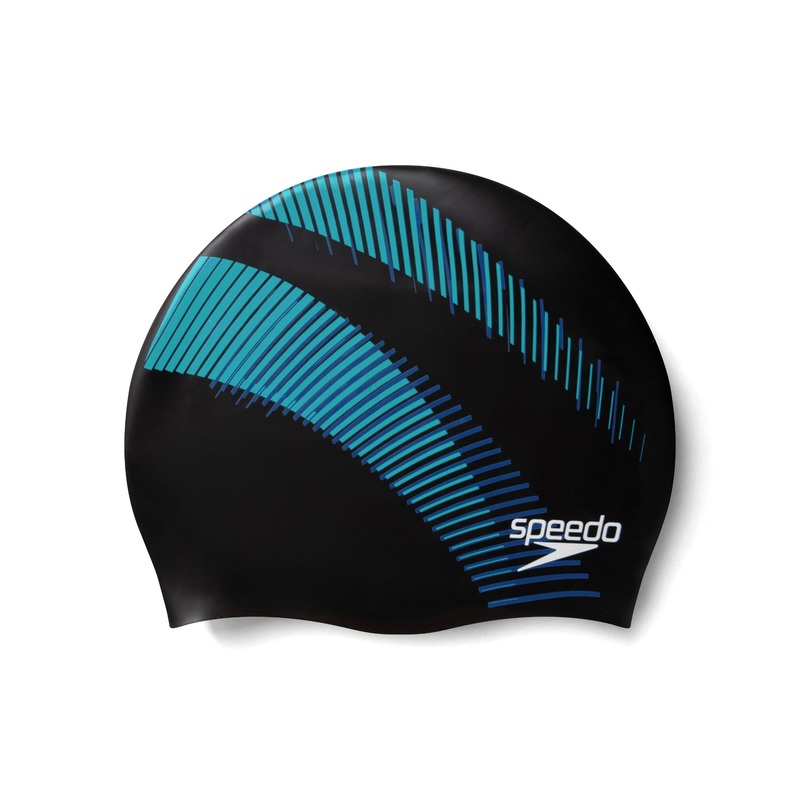 Speedo Reversible Moulded Silicone Swim Cap - Black/Blue