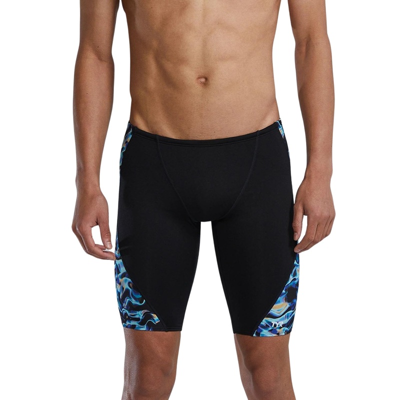 TYR Energia Durafast Elite Blade Splice Swim Jammer - Black/Blue