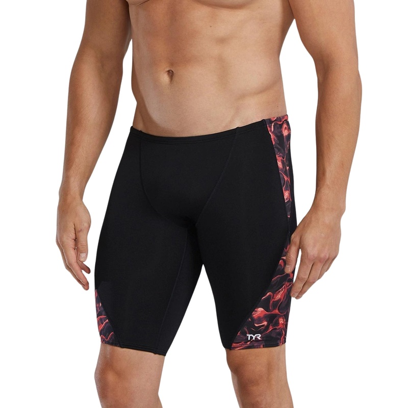 TYR Energia Durafast Elite Blade Splice Swim Jammer - Black/Red