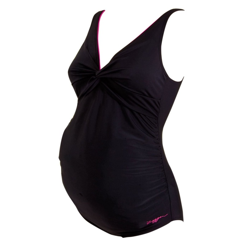 Zoggs Hayman Maternity One Piece - Black and Pink