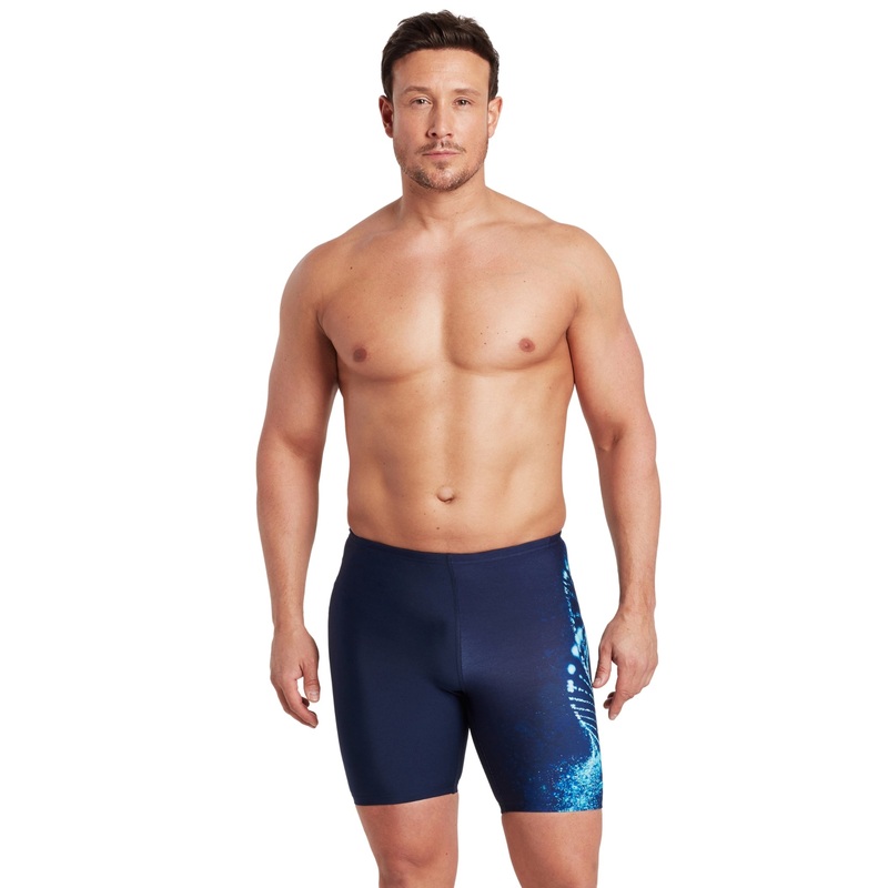 Zoggs Helix Mid Swim Jammer - Navy/Blues