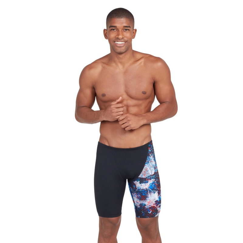 Zoggs Ionic Jett Swim Jammer - Black/Multi
