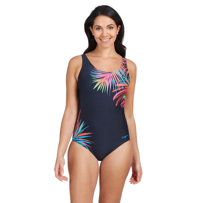 Zoggs Maya Adjustable Scoopback Swimsuit - Navy/Black