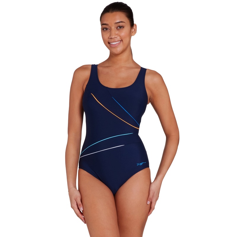 Zoggs Spatial Adjustable Macmaster Scoopback Swimsuit - Navy
