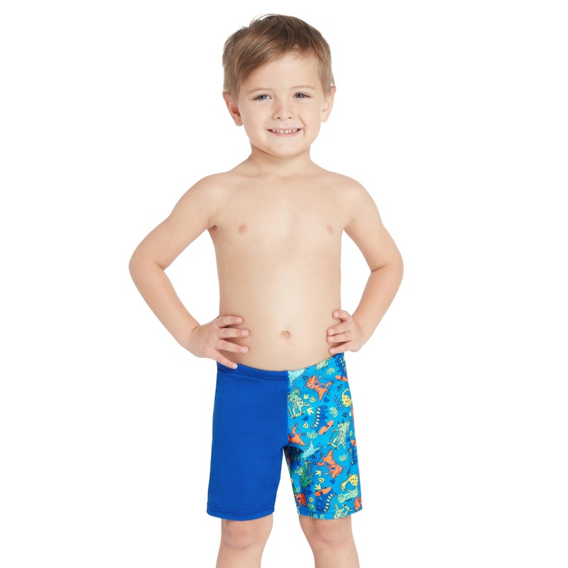 Zoggs Tots Boys Skaters Mid Swim Jammer - Blue/Multi