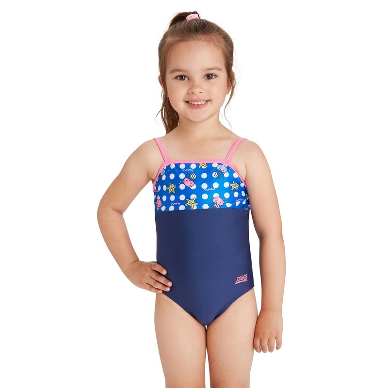 Zoggs Tots Girls Jellyfish Classicback Swimsuit