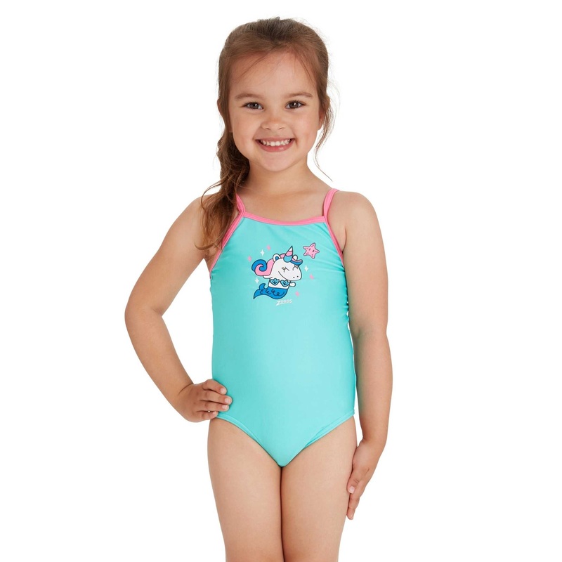 Zoggs Tots Girls Mernicorn Classicback Swimsuit