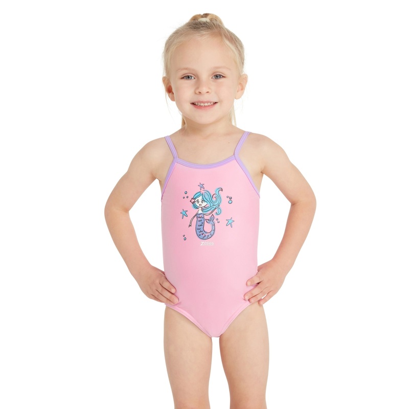 Zoggs Tots Girls Merry Maiden Classicback Swimsuit - Pink