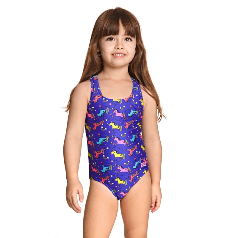 Zoggs Tots Girls Rainbow Unicorn Actionback