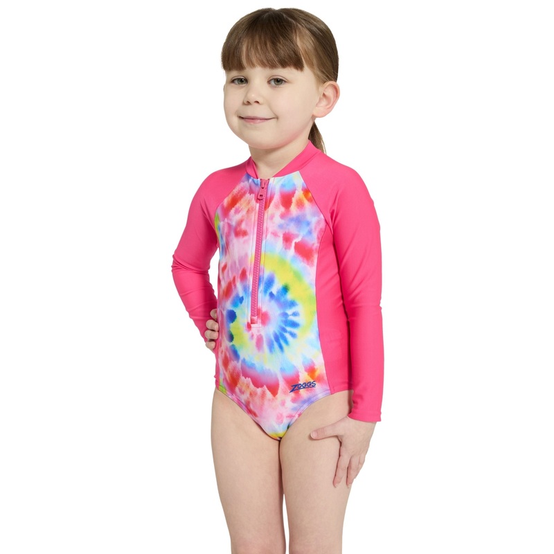 Zoggs Tots Girls Twister Paddle Suit - Pink