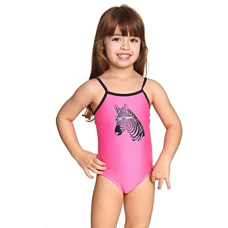 Zoggs Tots Girls Zebra Classicback Swimsuit