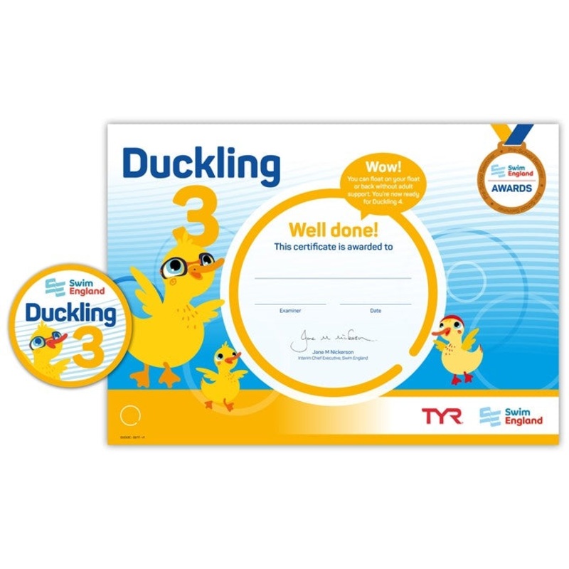 ASA Swim England Duckling Award Grade 3