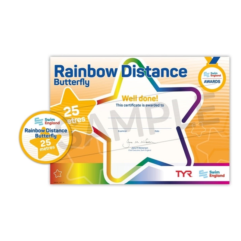 ASA Swim England Rainbow Stroke Award - Butterfly - 25m