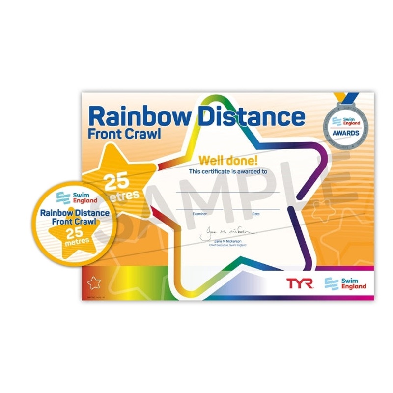 ASA Swim England Rainbow Stroke Award - Front Crawl - 25m