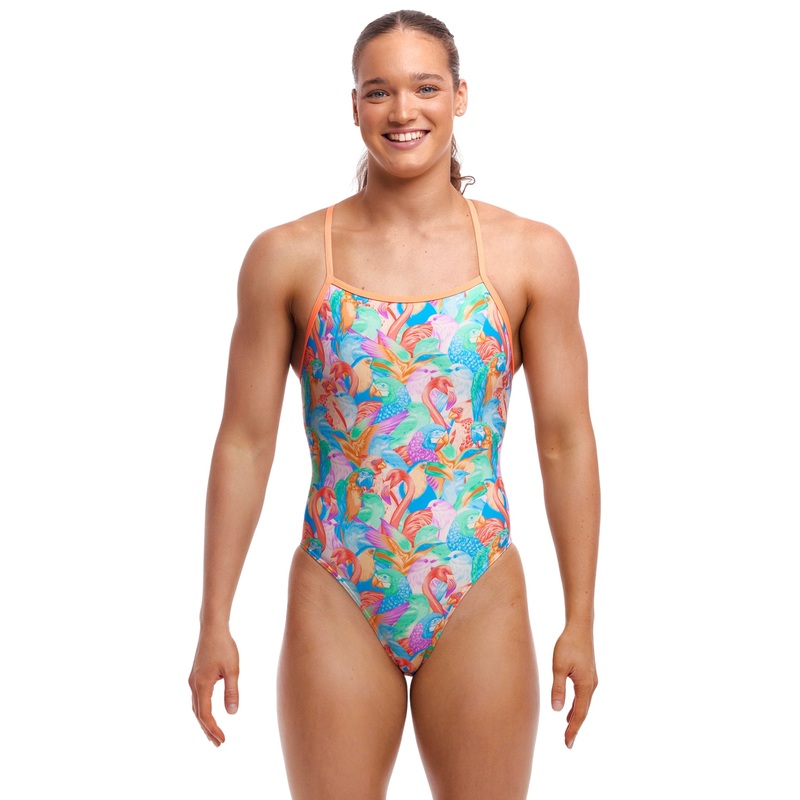 Birdsville Tie Me Tight Swimsuit - Pink/Blue
