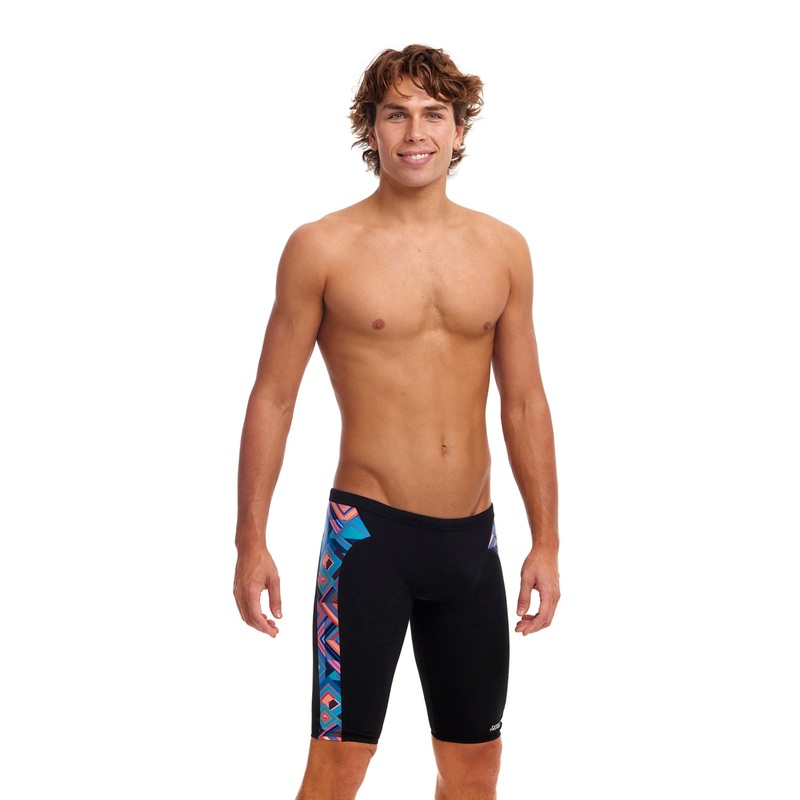 Boxed Up Swim Jammers - Black/Multi