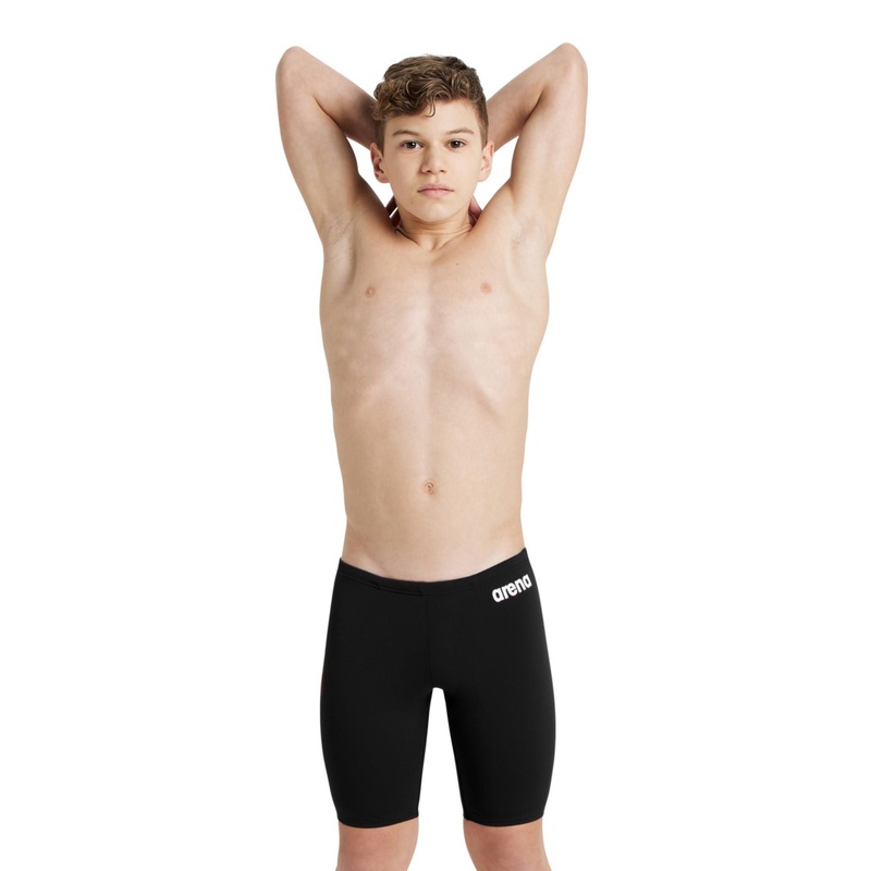 Boys Team Solid Swim Jammer - Black/White