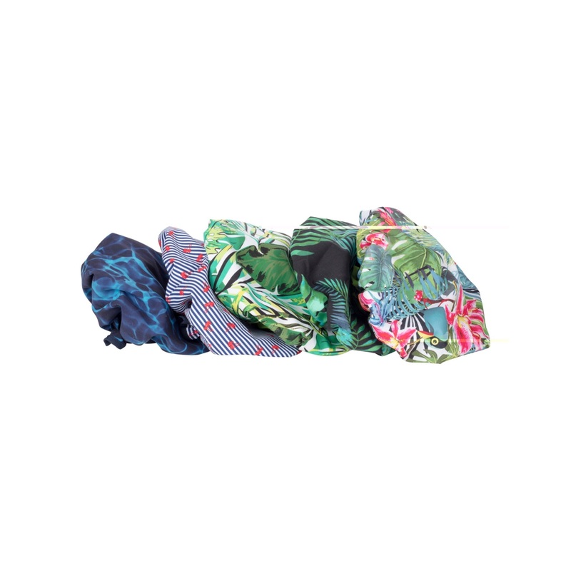 Classic Multi-Coloured Shower Cap - Pack of 5