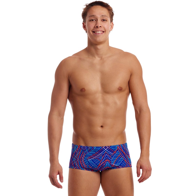 Frequency Classic Swim Trunks - Blue/Red