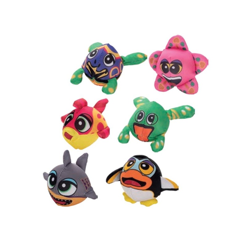 Small Sponge Sea Animal Swim Toy - Pack of Six