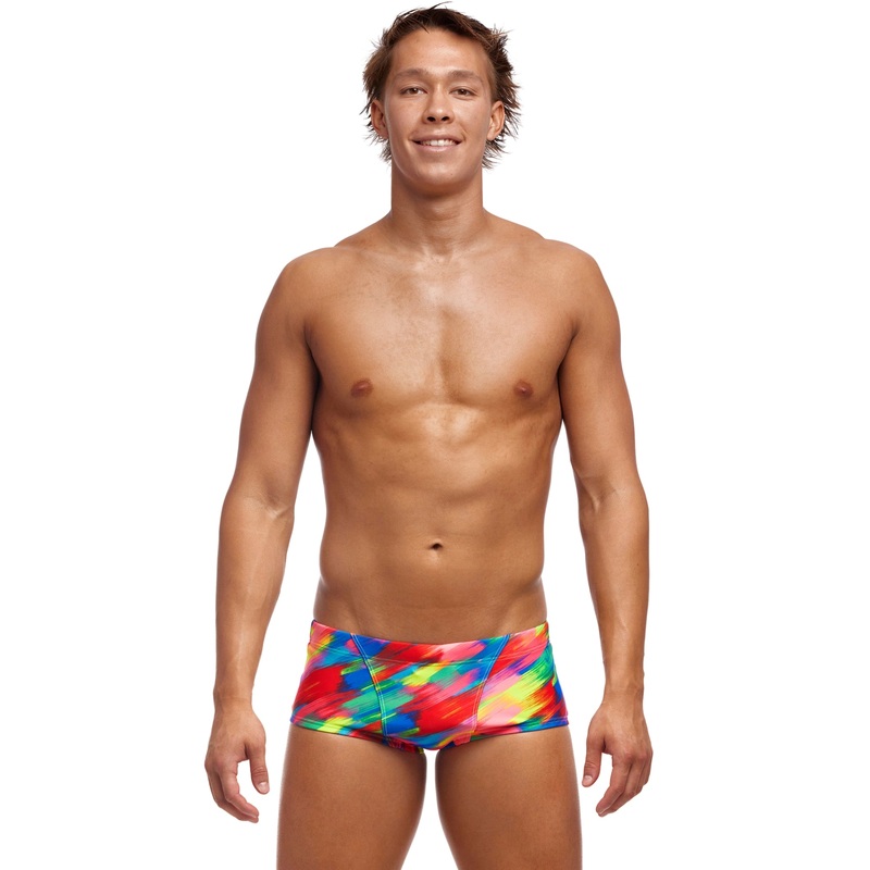 Stroked Classic Swim Trunks - Multi