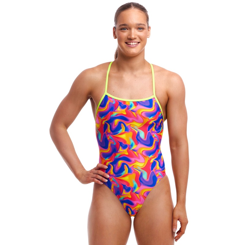 Summer Swirl Strapped In Swimsuit - Multi