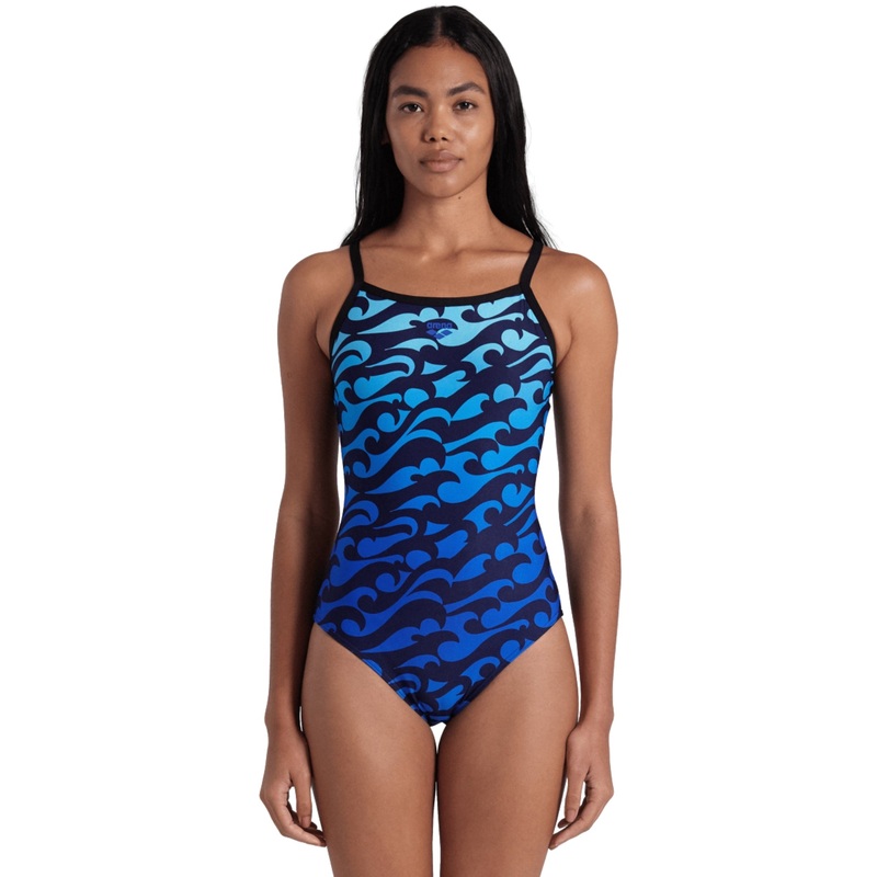 Surfs Up Lightdrop Back Swimsuit - Black/Blue