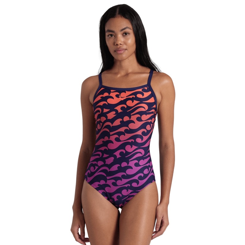 Surfs Up Lightdrop Back Swimsuit - Navy/Red