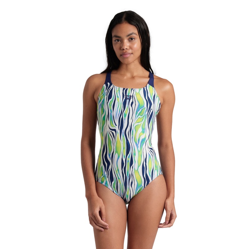 Zebra Stripes Pro Back Swimsuit - Multi/Navy