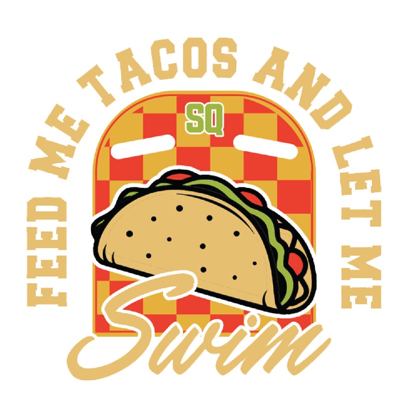Retro Checkered Print Tacos Transfer