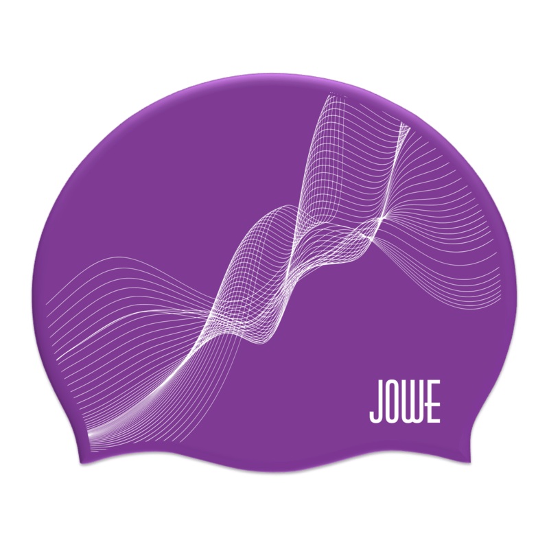 Jowe Wireframe Silicone Suede Swimming Cap - Violet