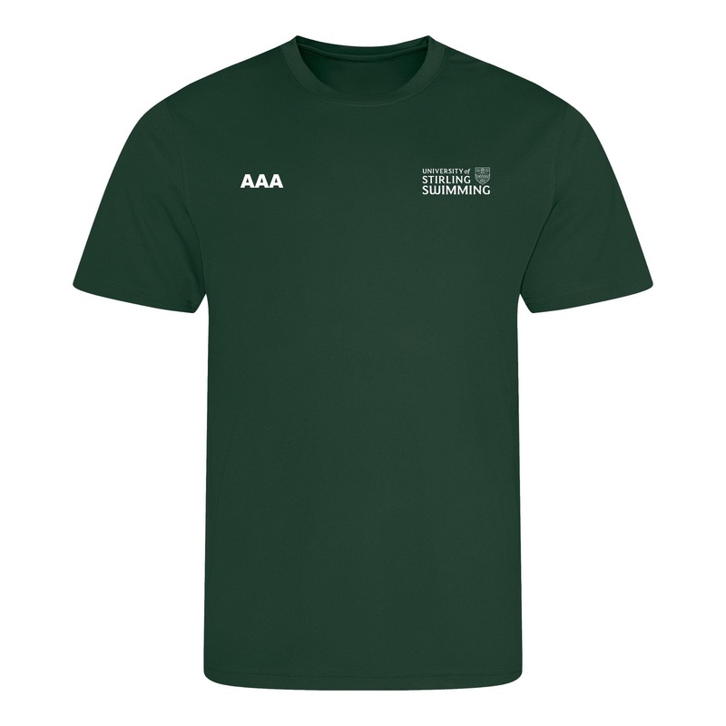 University of Stirling Swimming Team Shirt - Bottle Green