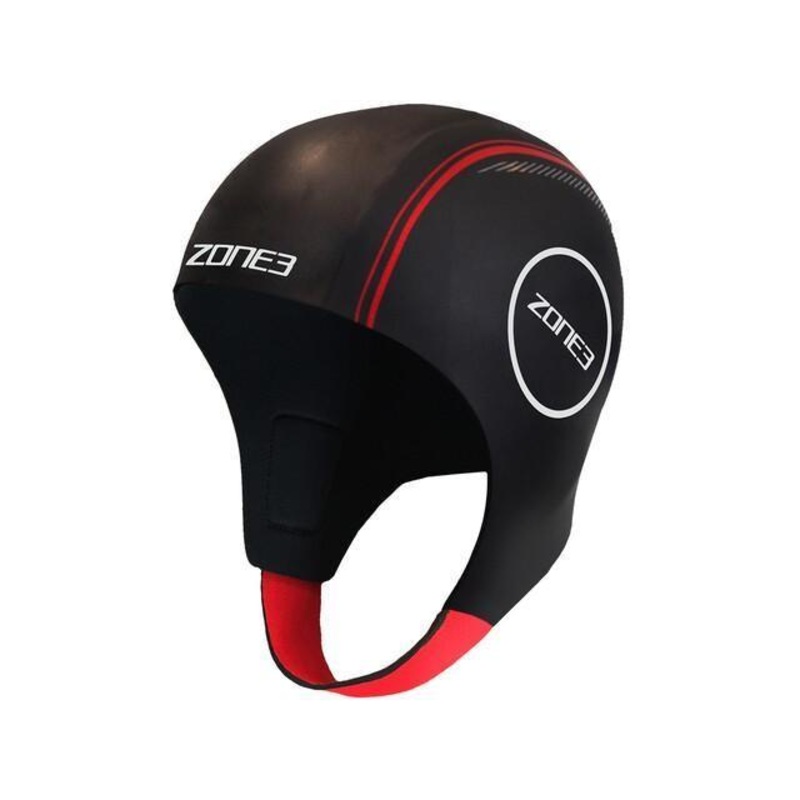Zone3 Neoprene Swim Cap - Black Red