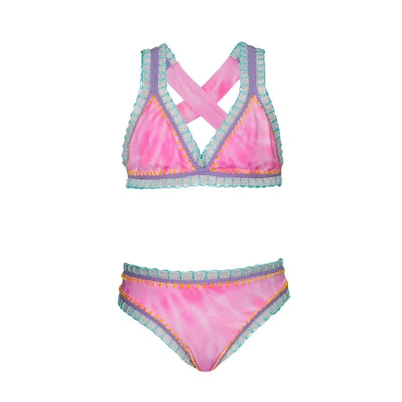 Kids Amalfi Rainbow Embroidered Bikini