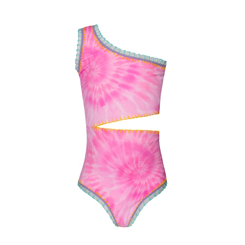 Kids Amalfi Rainbow Embroidered Cut Out One Piece