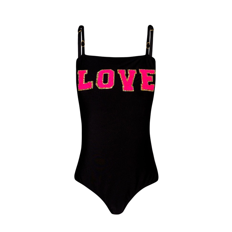 Kids Black Pier Love One Piece