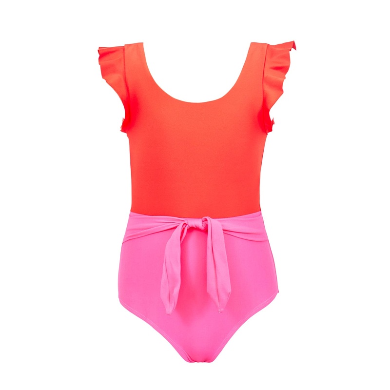 Kids Cosmo Pink Belted Knot One Piece