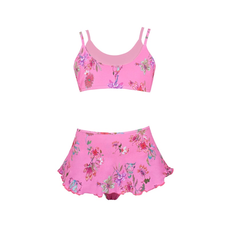 Kids Garden Pink Skirted Bikini (FINAL SALE)