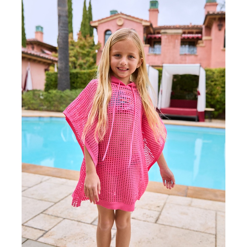 Kids Hot Pink Reagan Poncho