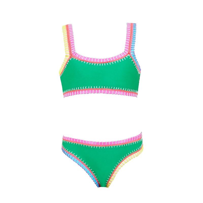 Kids Ireland Sporty Rainbow Embroidered Bikini