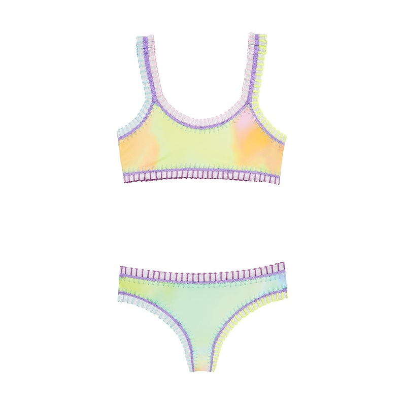 Kids Sunrise Sporty Rainbow Embroidered Bikini (FINAL SALE)