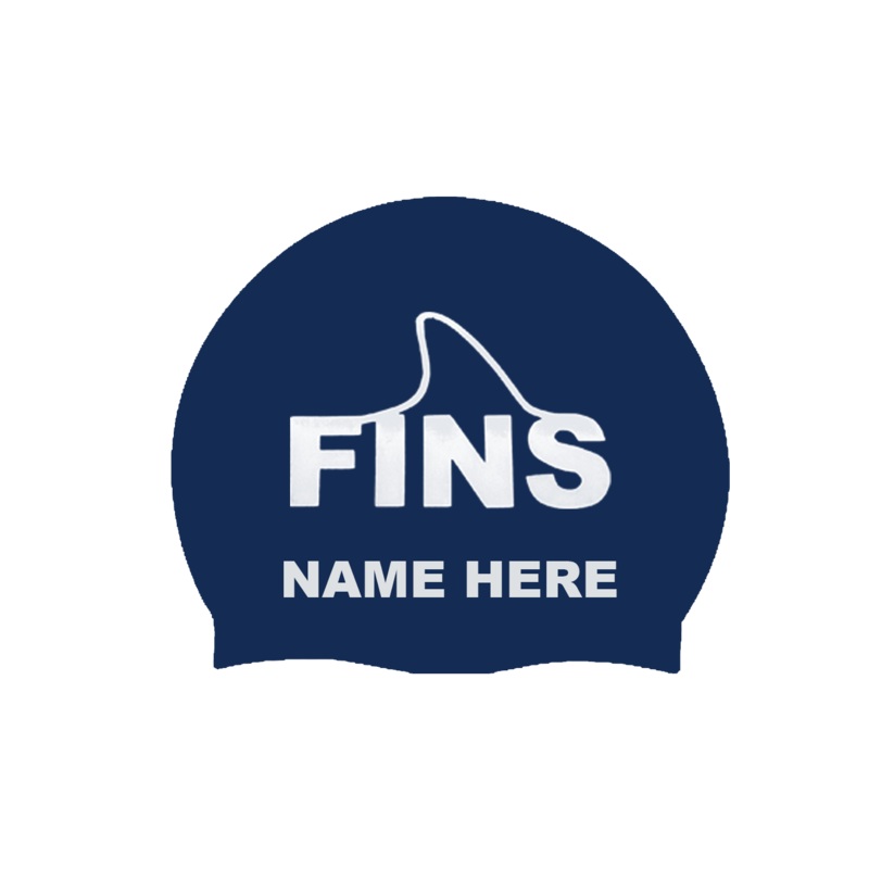 (Pre-Order) Blue Fins Silicone Caps w/ Team Logo And Name