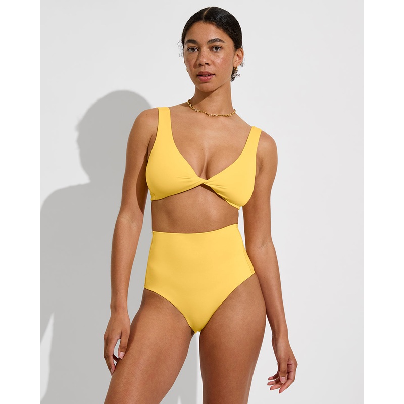 Twisted Plunge Top D - Mango