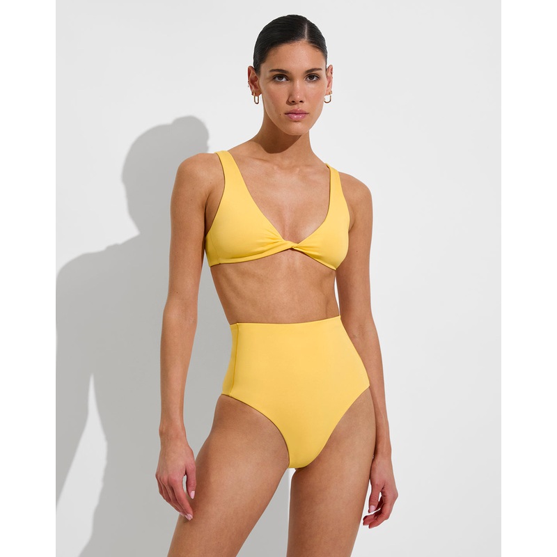 Twisted Plunge Top - Mango